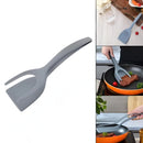 Espátula de Nylon Cinza Multifuncional – Ideal para Ovos, Panquecas, Omeletes e Tapiocas