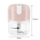 Mini Processador de Alimentos Portátil USB 250ml – 3 Lâminas em Aço Inoxidável