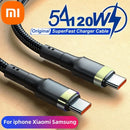 Cabo USB-C Xiaomi 120W | Carregamento Rápido PD 5A