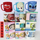Copo Infantil Cartoon Disney com Tampa – Mickey, Stitch, Frozen