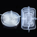 Kit 6 Tampas Elásticas de Silicone – Universais, Reutilizáveis e Antivazamento
