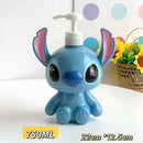 Dispenser de Shampoo/Loção Stitch – MINISO – 1100ml, ABS, Pressão em Formato de Cabeça