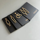 Placa de Banheiro em Acrílico – Masculino e Feminino – Design Moderno e Durável