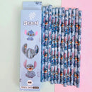 Kit 12 Lápis de Cor Disney Stitch | Material Escolar Infantil