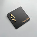Placa de Banheiro em Acrílico – Masculino e Feminino – Design Moderno e Durável