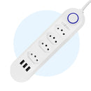Extensão Elétrica 2M com USB – Torre Retrátil de Tomadas Padrão Brasil