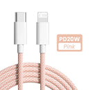 Cabo USB-C PD 20W para iPhone e iPad | Carregamento Rápido 3A + Transmissão de Dados