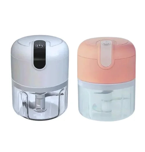 Mini Processador de Alimentos Portátil USB 250ml – 3 Lâminas em Aço Inoxidável