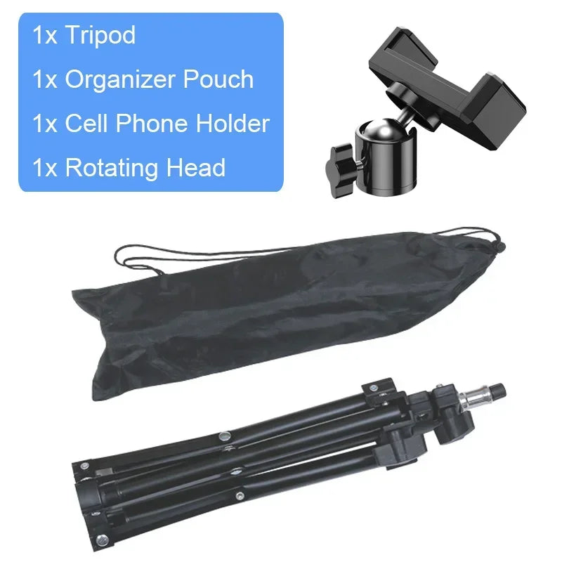 Tripé Profissional para Celular e Câmera – 160cm, Alumínio, Ajustável com Bolsa