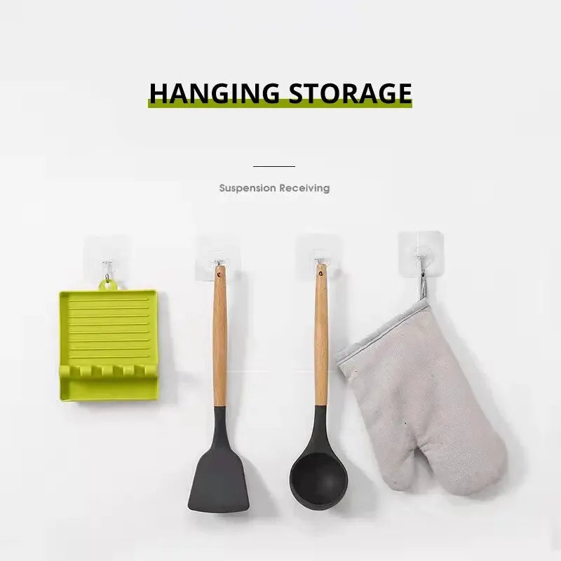 Suporte de Espátula e Tampa de Panela – Organizador Multifuncional de Bancada