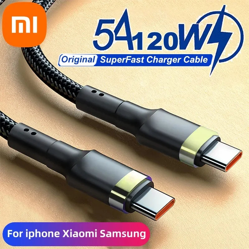 Cabo USB-C Xiaomi 120W | Carregamento Rápido PD 5A