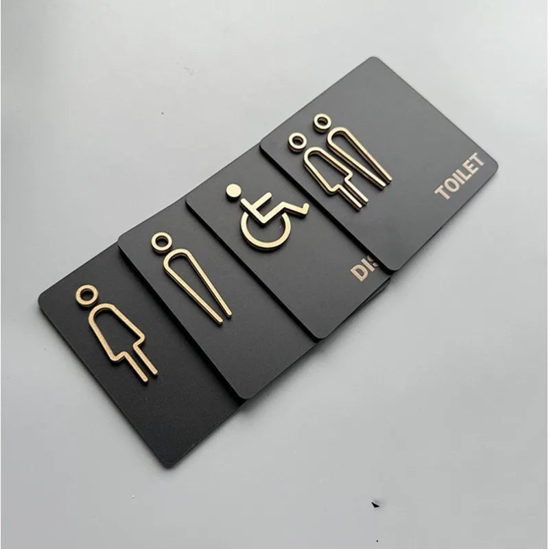 Placa de Banheiro em Acrílico – Masculino e Feminino – Design Moderno e Durável