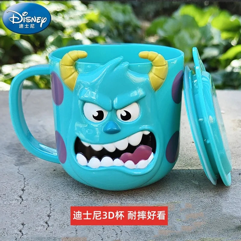 Copo Infantil Cartoon Disney com Tampa – Mickey, Stitch, Frozen