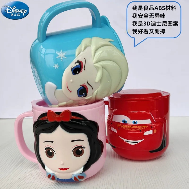 Copo Infantil Cartoon Disney com Tampa – Mickey, Stitch, Frozen
