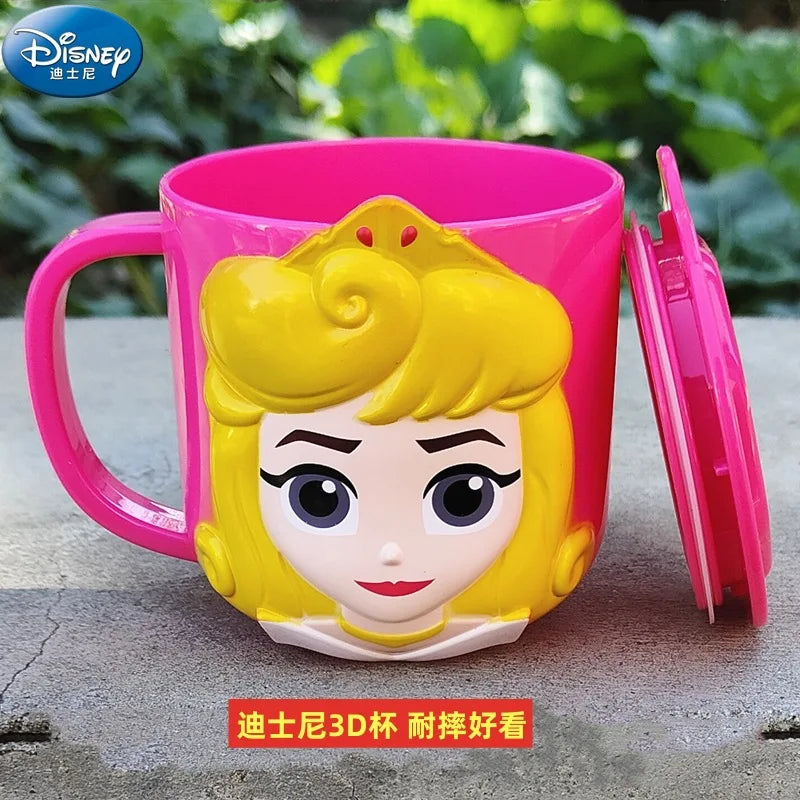 Copo Infantil Cartoon Disney com Tampa – Mickey, Stitch, Frozen