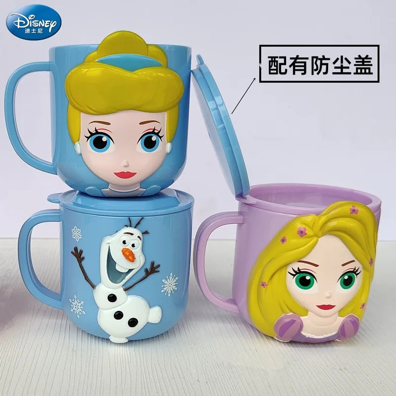 Copo Infantil Cartoon Disney com Tampa – Mickey, Stitch, Frozen