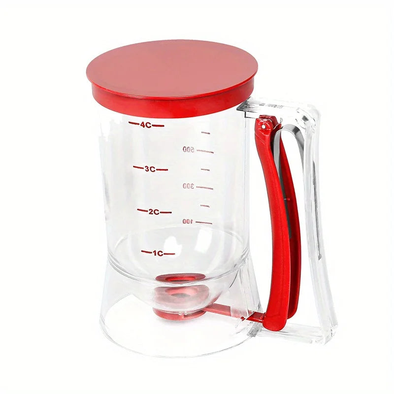 Dispensador de Massa Manual 900ml – Funil Graduado para Panquecas, Cupcakes e Bolos