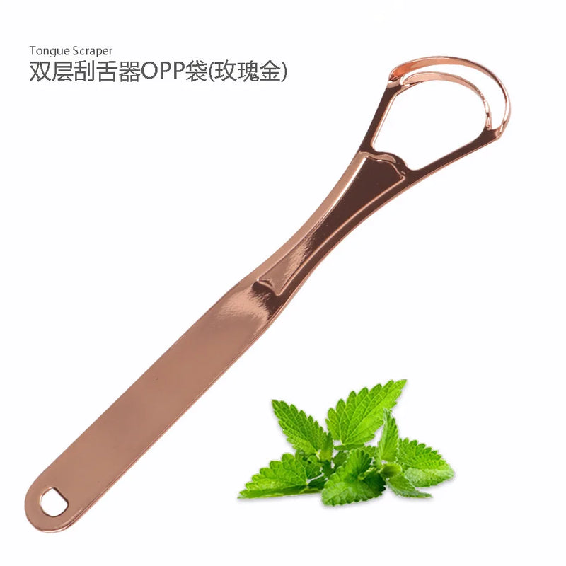 Raspador de Língua em Aço Inoxidável – Higiene Oral e Hálito Fresco