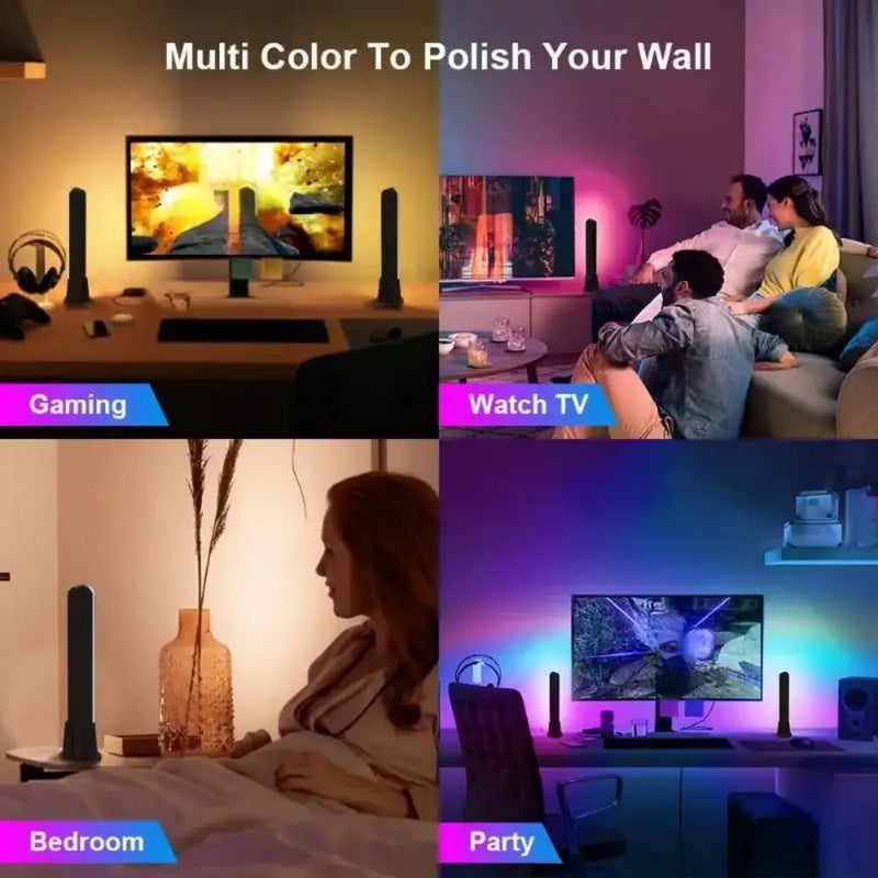 Barra de Luz LED USB RGB – Iluminação Decorativa e Atmosfera Musical