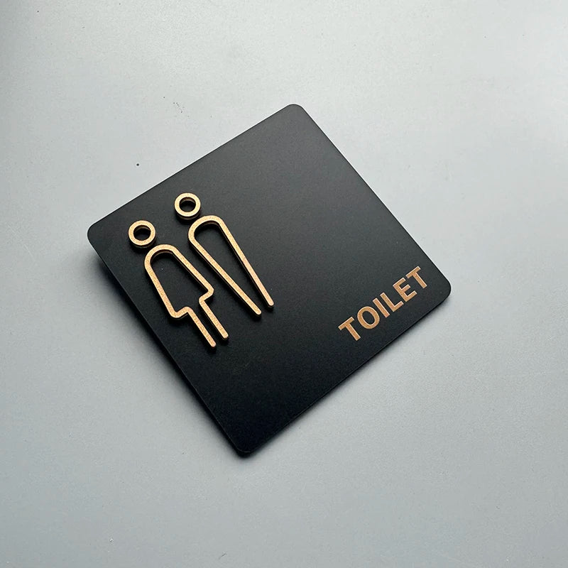 Placa de Banheiro em Acrílico – Masculino e Feminino – Design Moderno e Durável