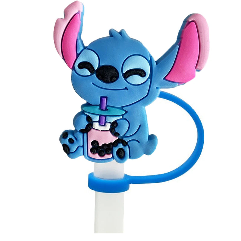 Tampa de Canudo Disney Stitch – MINISO – Reutilizável, Anti-Poeira e Contra Respingos