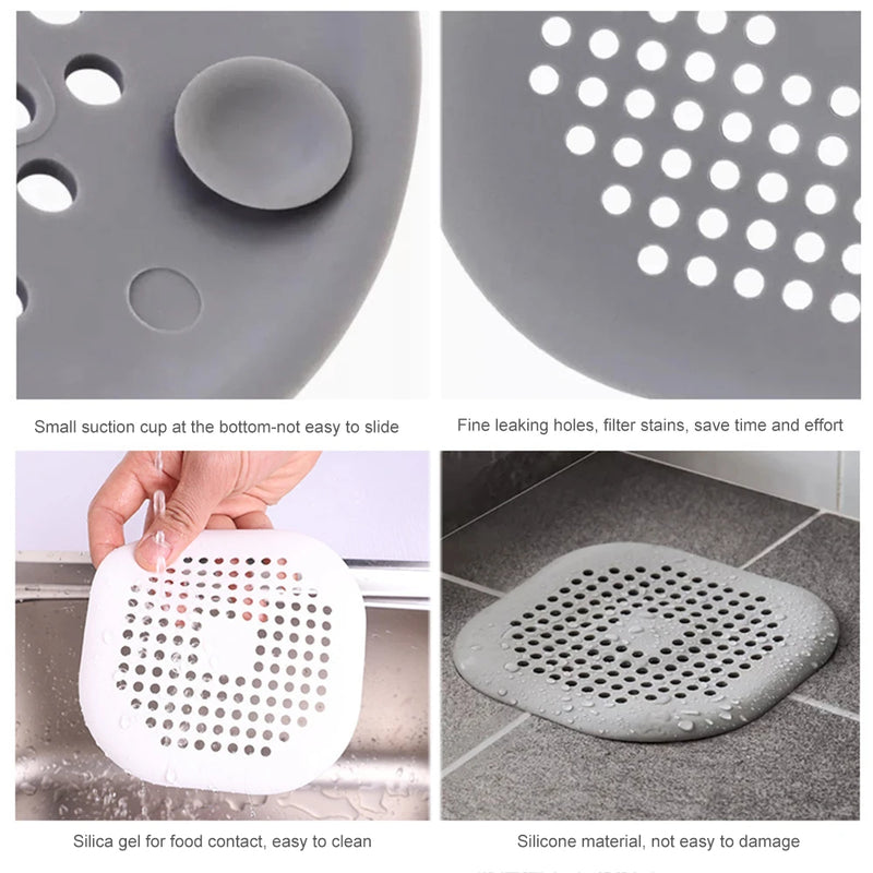 Tampa de Ralo em Silicone | Filtro Anti-entupimento para Pia, Banheiro e Cozinha