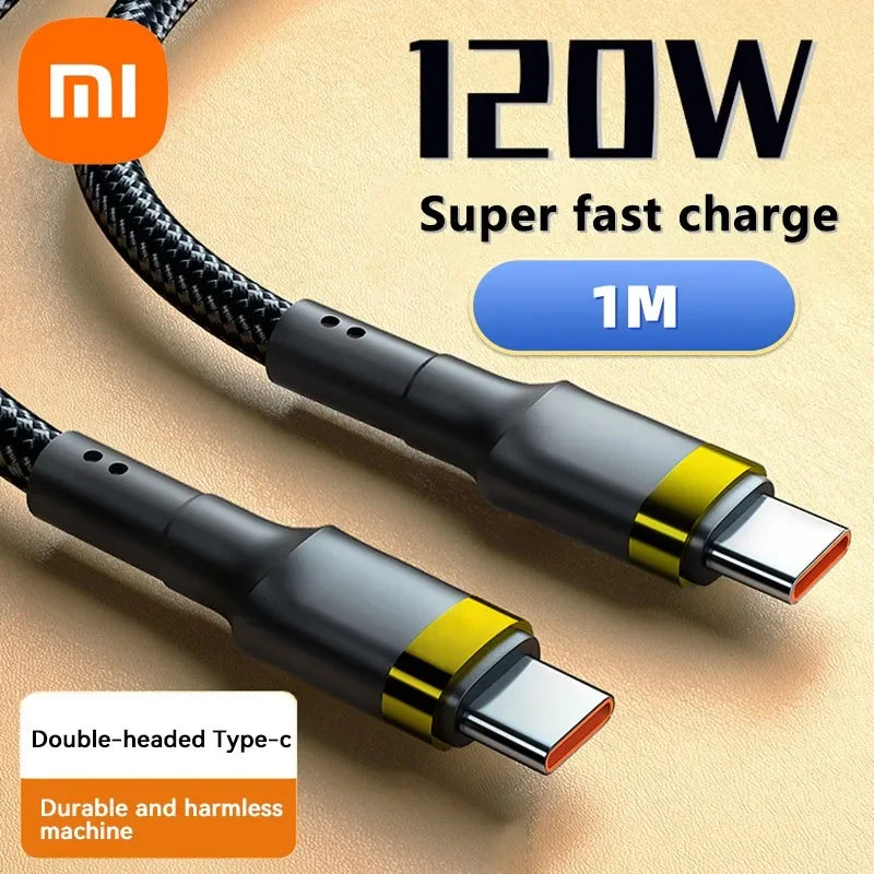 Cabo USB-C Xiaomi 120W | Carregamento Rápido PD 5A