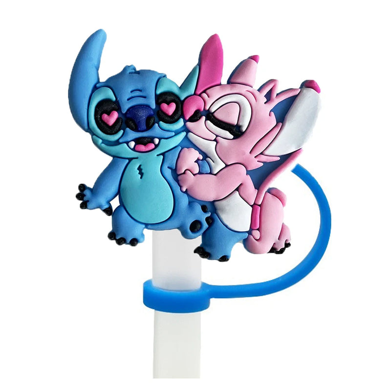 Tampa de Canudo Disney Stitch – MINISO – Reutilizável, Anti-Poeira e Contra Respingos