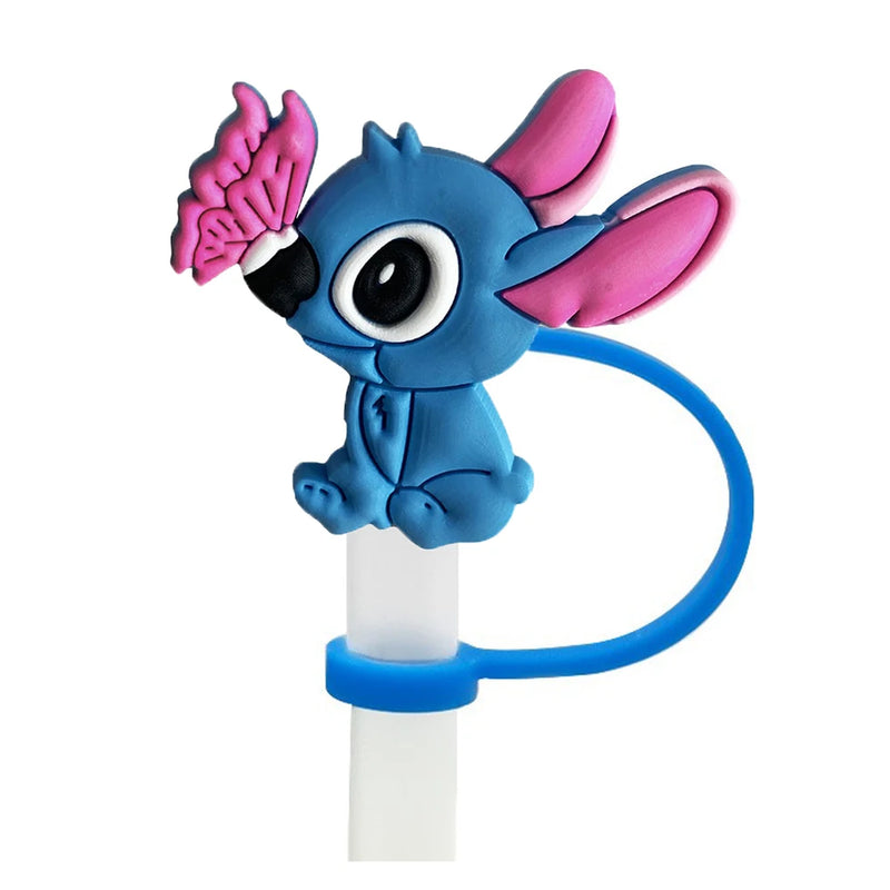 Tampa de Canudo Disney Stitch – MINISO – Reutilizável, Anti-Poeira e Contra Respingos