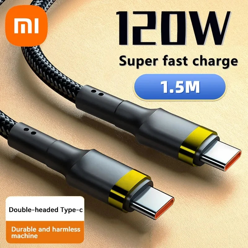 Cabo USB-C Xiaomi 120W | Carregamento Rápido PD 5A
