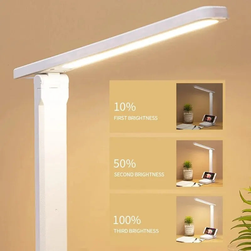 Luminária de Mesa LED Dobrável com Controles de Toque e Iluminação Ajustável – VIGAOT