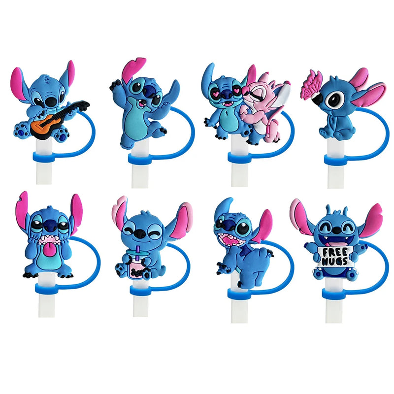 Tampa de Canudo Disney Stitch – MINISO – Reutilizável, Anti-Poeira e Contra Respingos