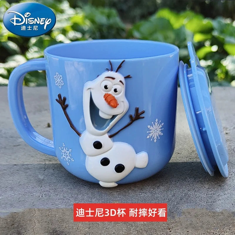 Copo Infantil Cartoon Disney com Tampa – Mickey, Stitch, Frozen