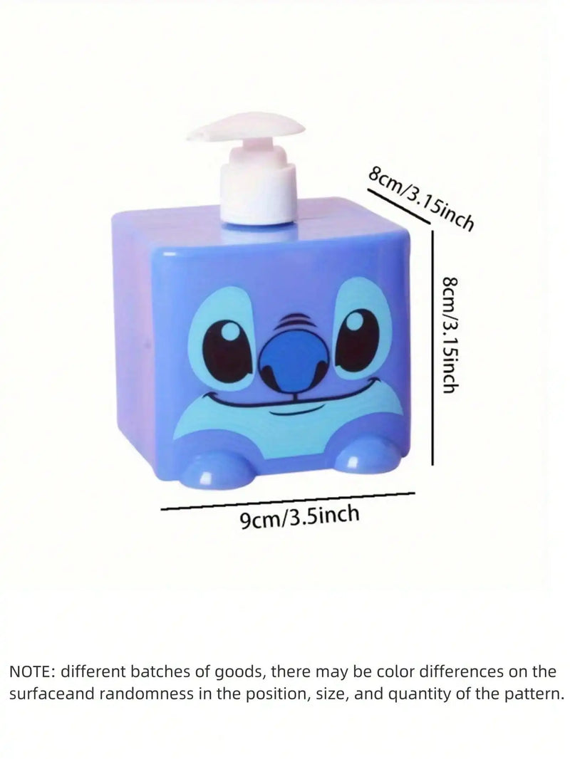 Dispenser de Shampoo/Loção Stitch – MINISO – 1100ml, ABS, Pressão em Formato de Cabeça