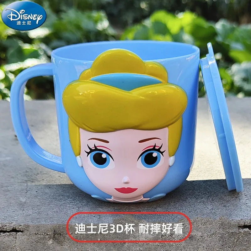 Copo Infantil Cartoon Disney com Tampa – Mickey, Stitch, Frozen