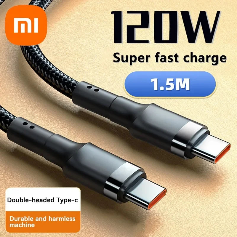 Cabo USB-C Xiaomi 120W | Carregamento Rápido PD 5A