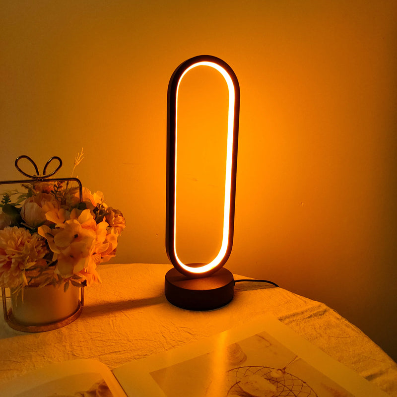 Lâmpada de Anel LED para Quarto e Sala de Estar – Luz de Cabeceira com Três Cores Ajustáveis