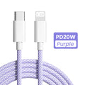 Cabo USB-C PD 20W para iPhone e iPad | Carregamento Rápido 3A + Transmissão de Dados