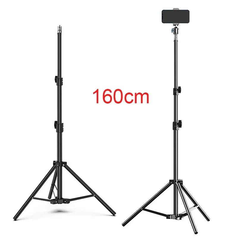 Tripé Profissional para Celular e Câmera – 160cm, Alumínio, Ajustável com Bolsa