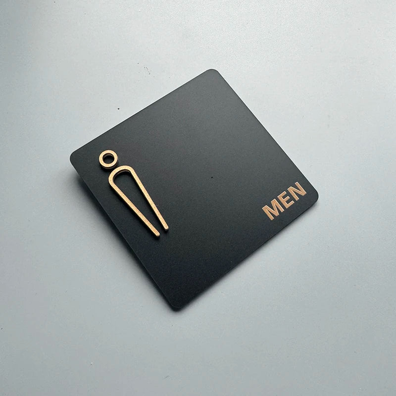 Placa de Banheiro em Acrílico – Masculino e Feminino – Design Moderno e Durável