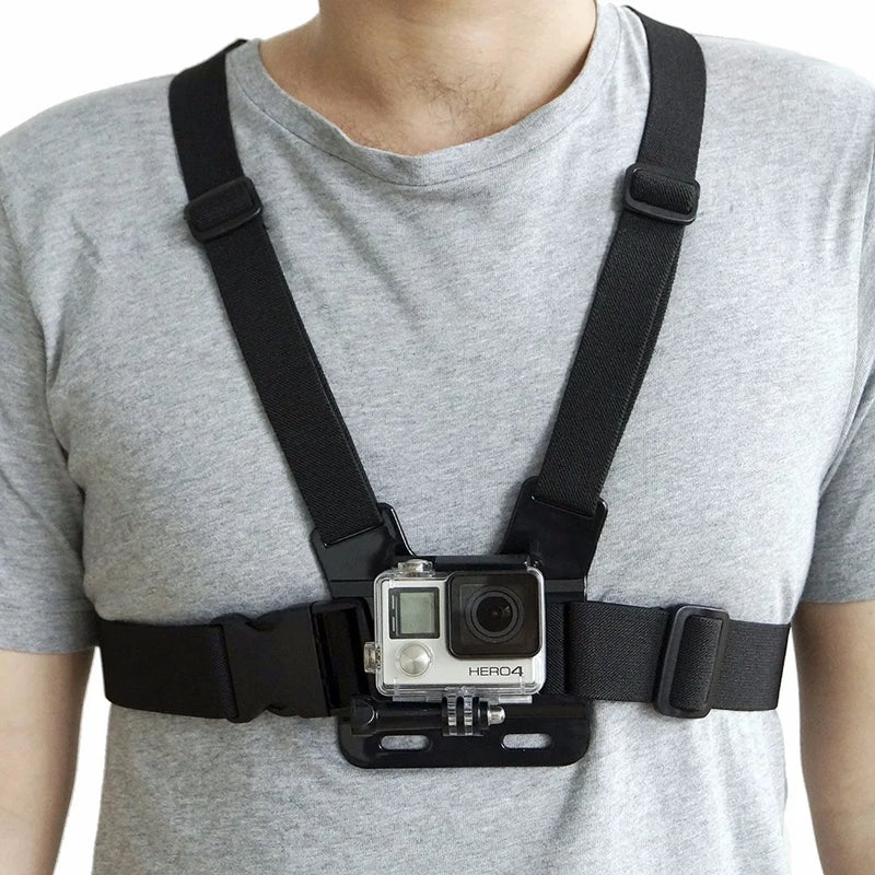 Suporte de Peito para Celular e Câmeras de Ação – Mãos Livres | iPhone, Xiaomi, Samsung, GoPro