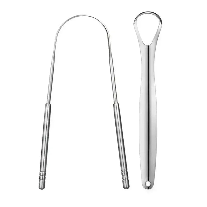 Raspador de Língua em Aço Inoxidável – Higiene Oral e Hálito Fresco