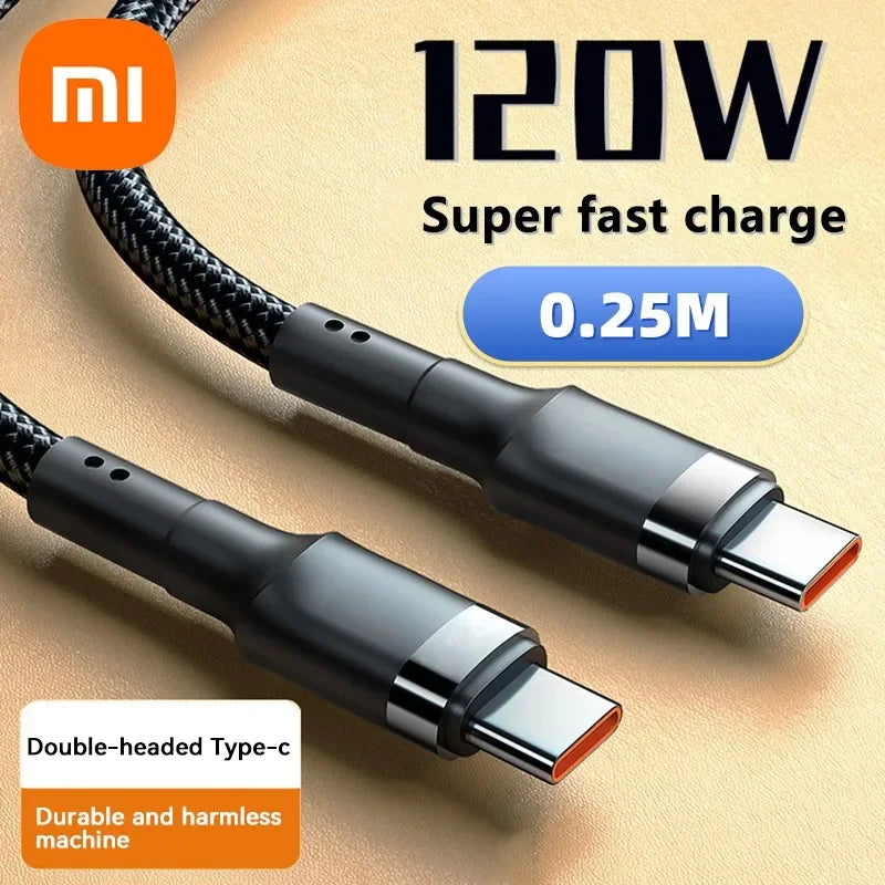 Cabo USB-C Xiaomi 120W | Carregamento Rápido PD 5A