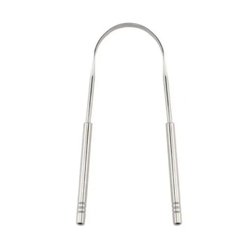 Raspador de Língua em Aço Inoxidável – Higiene Oral e Hálito Fresco