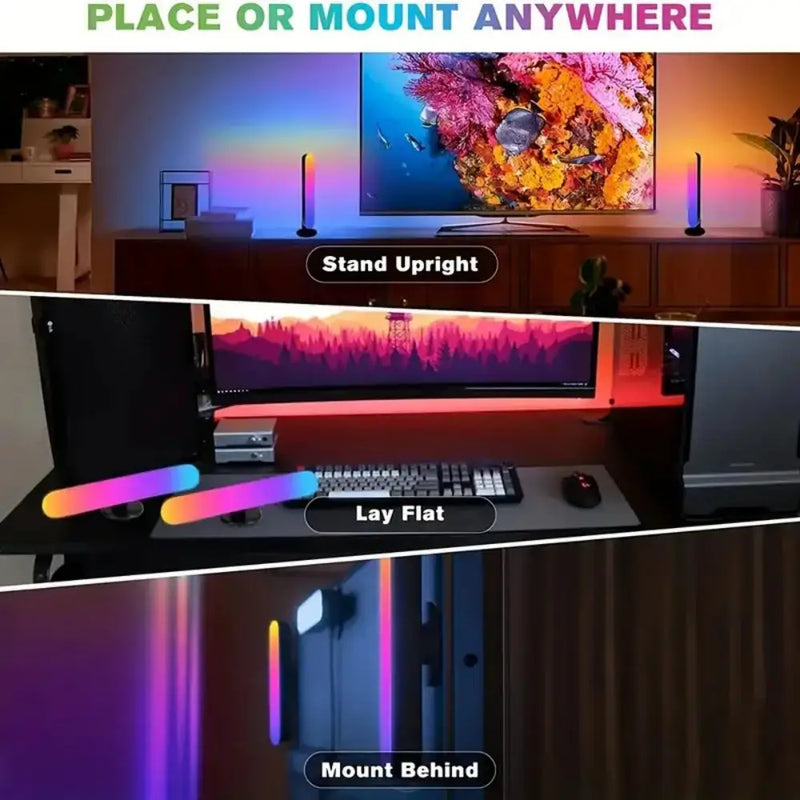 Barra de Luz LED USB RGB – Iluminação Decorativa e Atmosfera Musical
