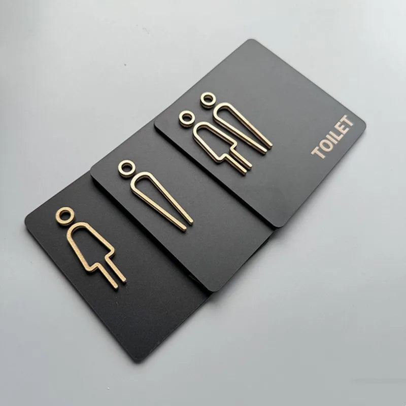 Placa de Banheiro em Acrílico – Masculino e Feminino – Design Moderno e Durável
