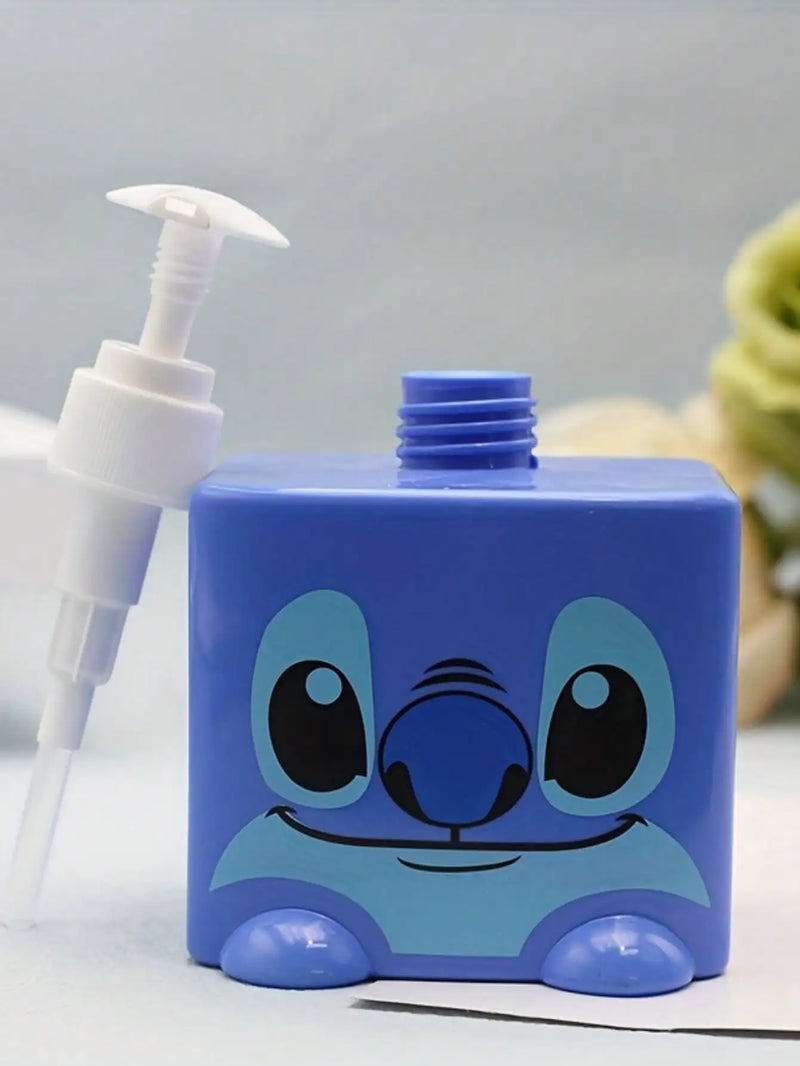 Dispenser de Shampoo/Loção Stitch – MINISO – 1100ml, ABS, Pressão em Formato de Cabeça