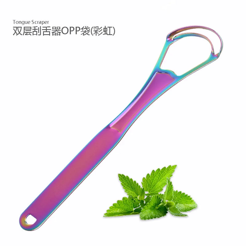 Raspador de Língua em Aço Inoxidável – Higiene Oral e Hálito Fresco