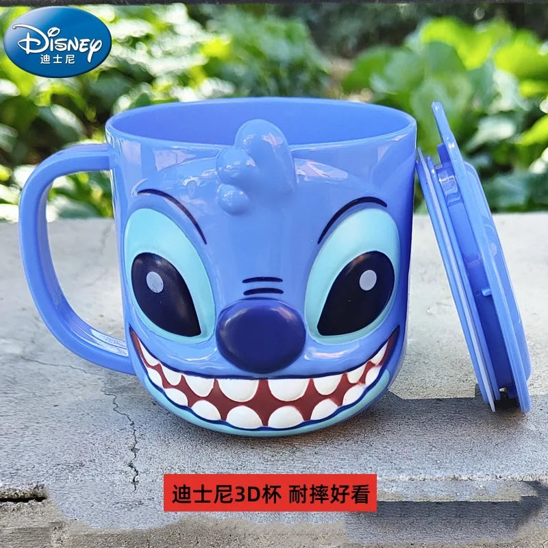 Copo Infantil Cartoon Disney com Tampa – Mickey, Stitch, Frozen
