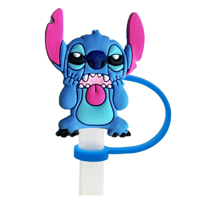 Tampa de Canudo Disney Stitch – MINISO – Reutilizável, Anti-Poeira e Contra Respingos